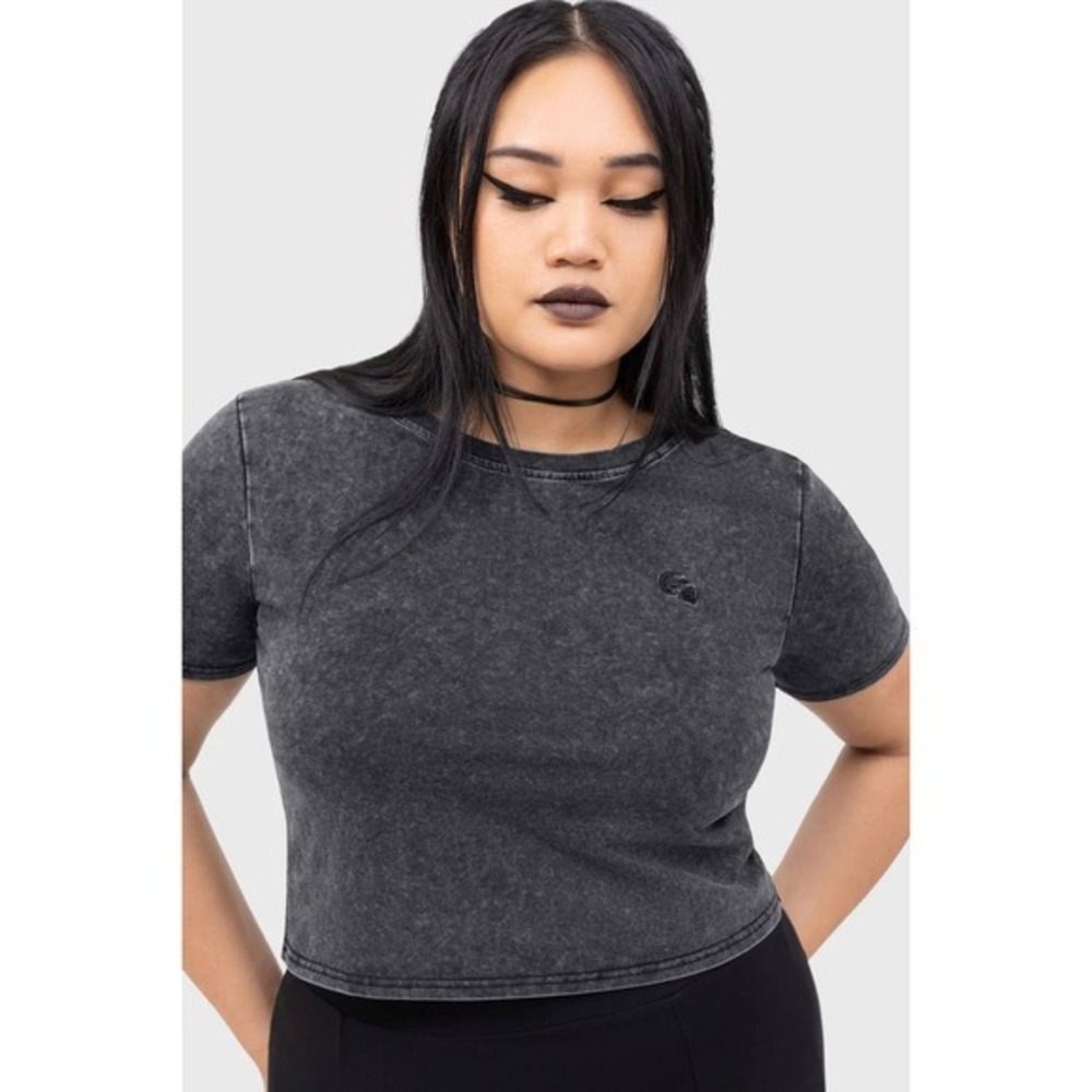 Killstar endless void gray top baby tee